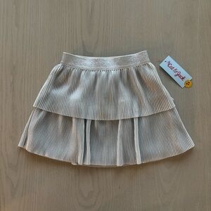 Silver Pleated Kids Skirt NWT 4T